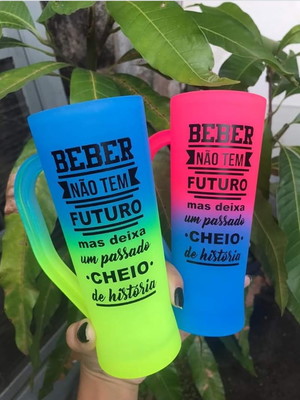 Caneca chopp slim bicolor