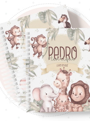 Livro do bebê luxo -safari