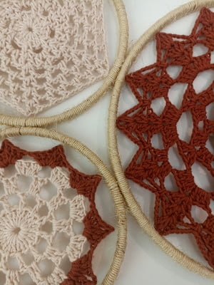 Painel grande barroco mandalas em crochê 2m
