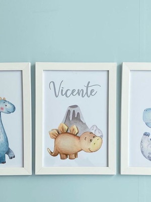 Kit quadros dinossauro
