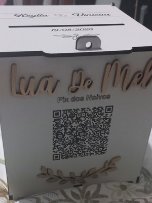 01 caixa cofre dos noivos para casamento mdf 3mm 15x15