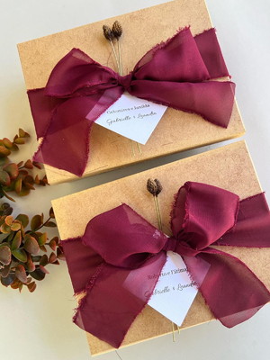 Kit padrinhos de casamento marsala
