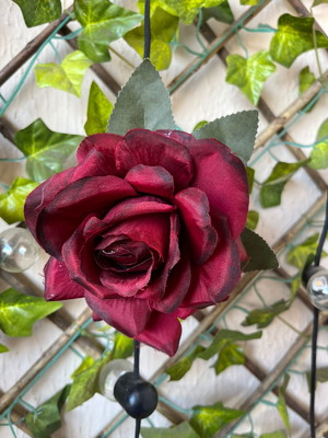 Presilha de cabelo rosa vermelho degradê com jacaré