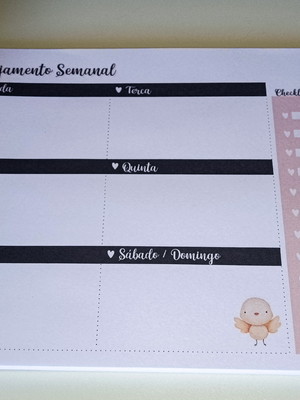 Planner semanal de mesa