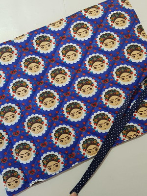 Porta talher 2 em 1 com jogo americano de tecido 28x38 frida
