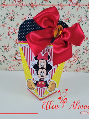10 caixas coração personalizadas minnie