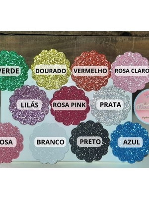 30 tag de eva com glitter 4 cm