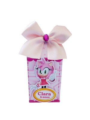Caixa milk personalizada amy rose/ sonic
