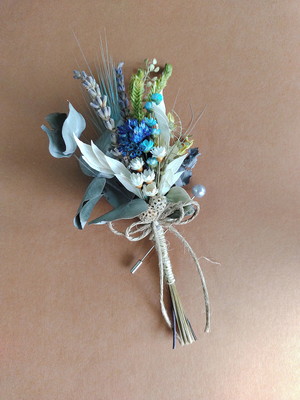 Lapela floral - azul