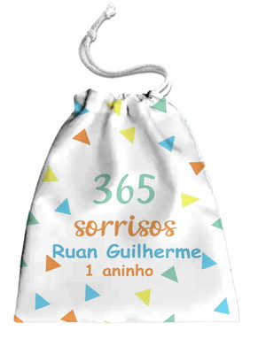 Sacolinhas 365 sorrisos personalizada 15x20cm - mod 01
