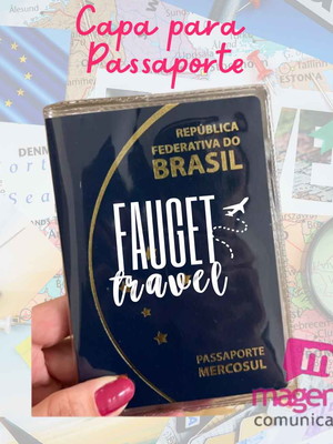 Capa passaporte porta passaporte transparente personalizado