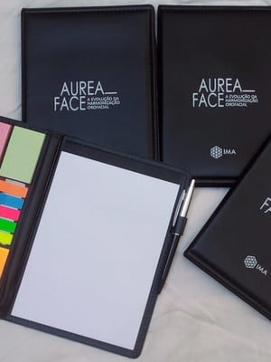 Bloco / kit para anotações com caneta personalizado
