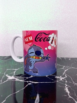 Caneca stitch com coca sem coca
