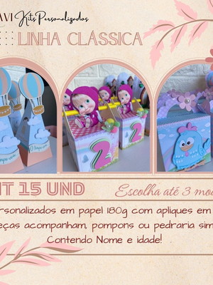Kit festa 15 caixas personalizadas