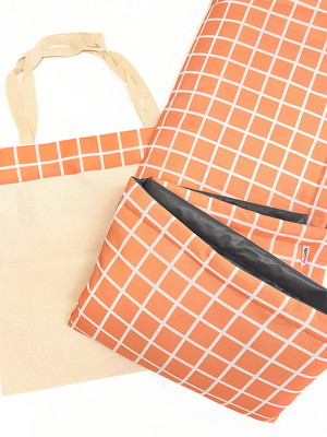 Tapete para bebê grid coral