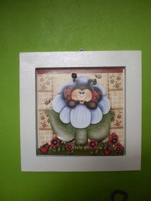 Quadro 3d joaninha ii