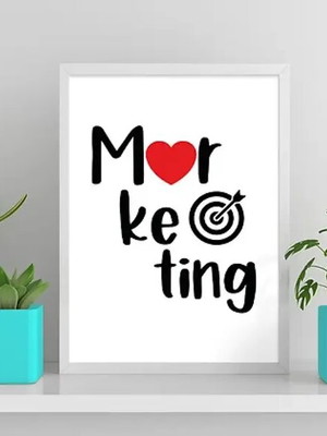 Quadro profissão marketing (a3- com vidro)