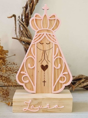Santinha nossa senhora aparecida personalizada infantil
