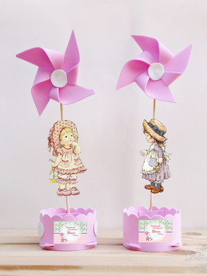 Centro de mesa menina boneca