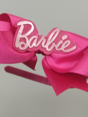 Tiara infantil da barbie pink com nó luxo
