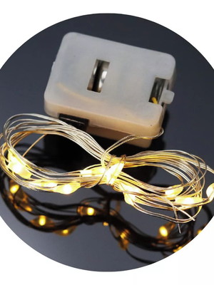 10x fio de fada 2 metros led para decoração festa artesanato