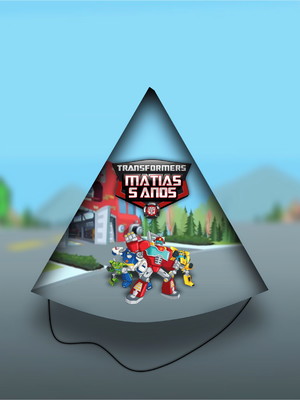 Chapéu de aniversário transformers rescue bots