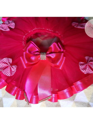 Saia junina tutu rosa
