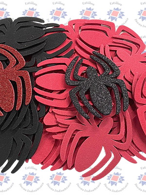 30 aplique aranha eva 8 cm - decoração e festa