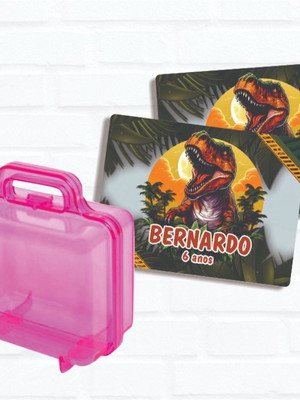 Adesivo para maletinha dinossauro