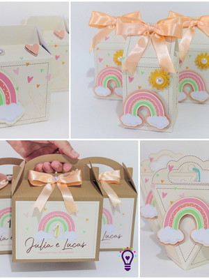 Kit festa arco iris boho