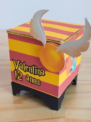 Caixa cubo lembrancinha harry potter