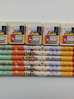 Kit lápis com borracha personalizada pokemon