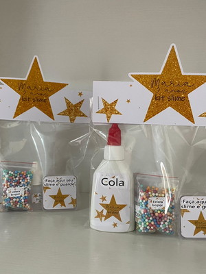 Kit slime embalagens personalizadas star