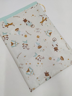 Saco impermeável para roupas 28x40 - circo dos animais retrô