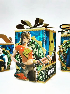 Fortnite cubo com laço