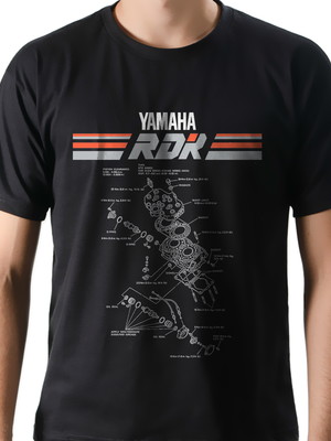 Camiseta camisa moto yamaha rd 350 2 tempos 1991 preta