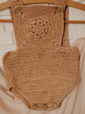 Romper em crochê unisex