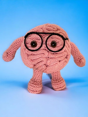 Cérebro amigurumi