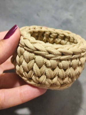 Mini cachepô de croche
