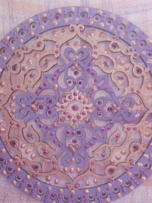 Quadro mandala mdf 32cm
