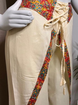 Calça fenda em viscose
