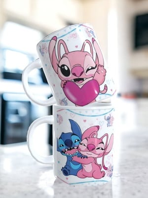 Caneca angel e lilo 325ml