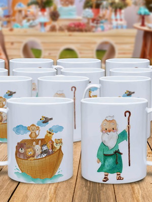 Caneca de polímero arca de noé