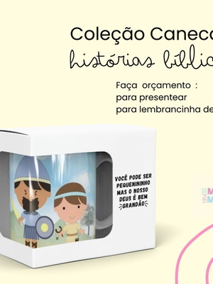 Caneca de polímero davi e golias