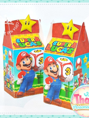 Caixa milk retangular - super mario