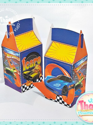 Caixa milk retangular hot wheels