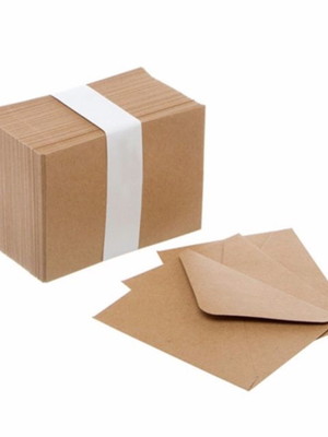 Envelope em papel kraft 7x10cm com impressão de logo