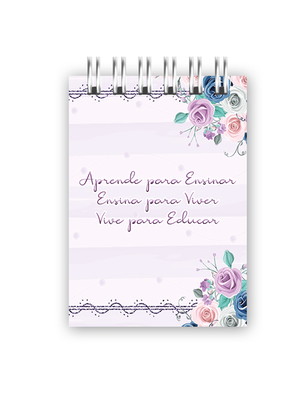 Bloquinho com frase viver para ensinar professora tam a6