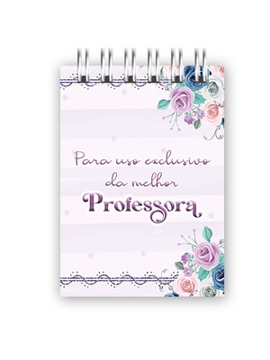 Bloquinho uso exclusivo na melhor professora tamanho a6
