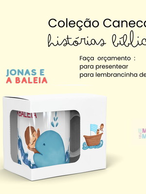 Caneca de polímero jonas e a baleia